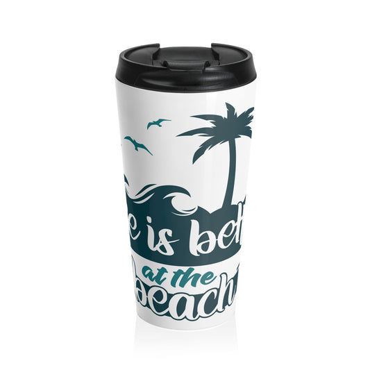 Beach Vibes Stainless Steel Travel Mug
