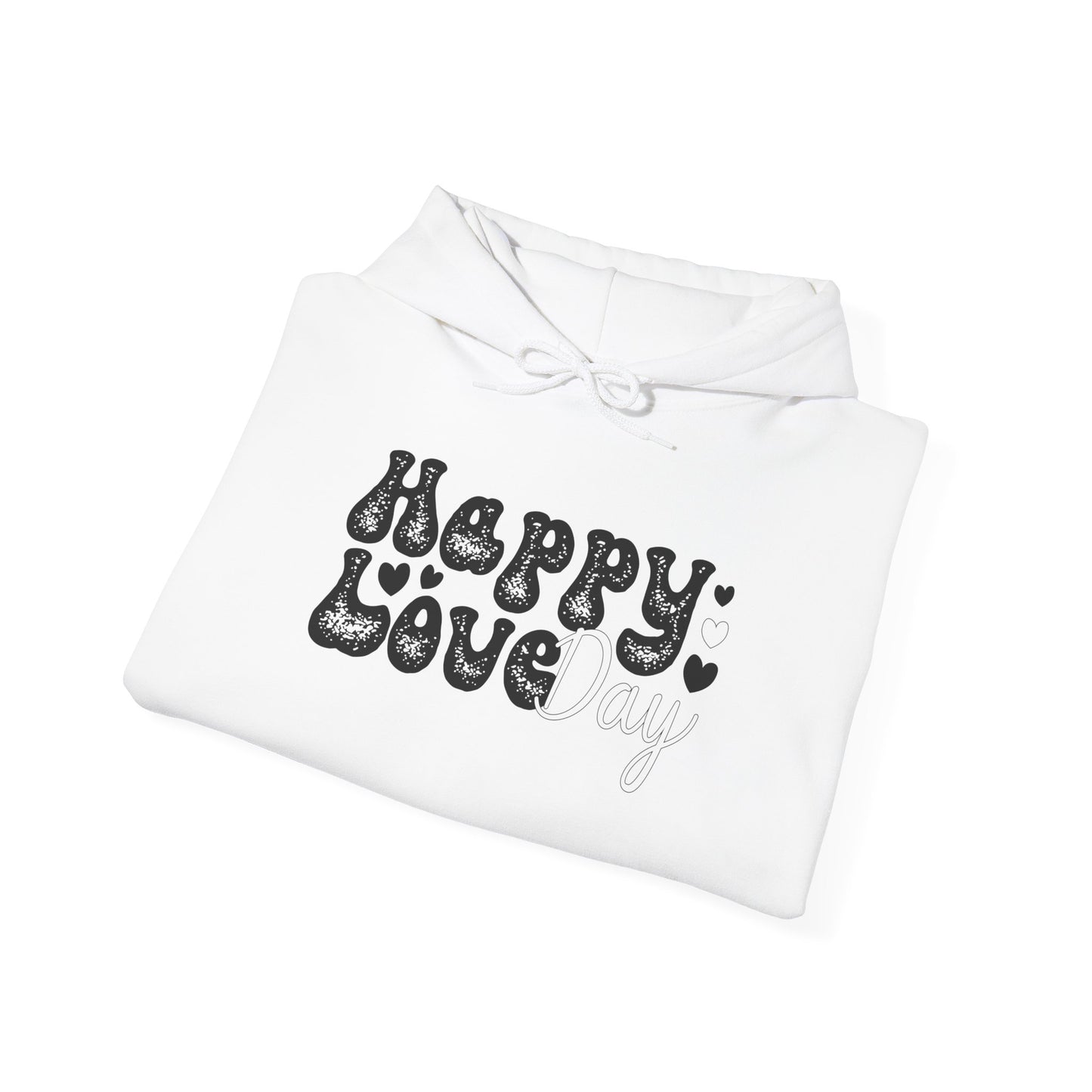 Unisex Happy Love Day Hoodie - Cozy Moments, Valentine's Day, Gift for Loves