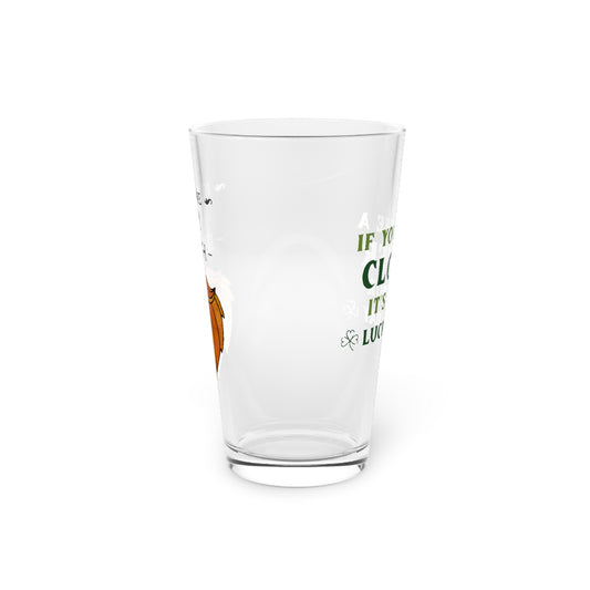 Fun St. Patrick's Day Pint Glass 16oz -  Drinkware Kiss Me I'm Irish