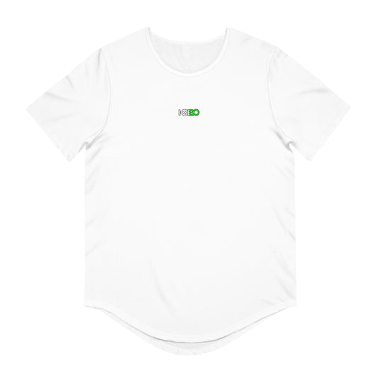 Men's Curved Hem Tee with Vibrant Monkey Design - Trendy Streetwear Top