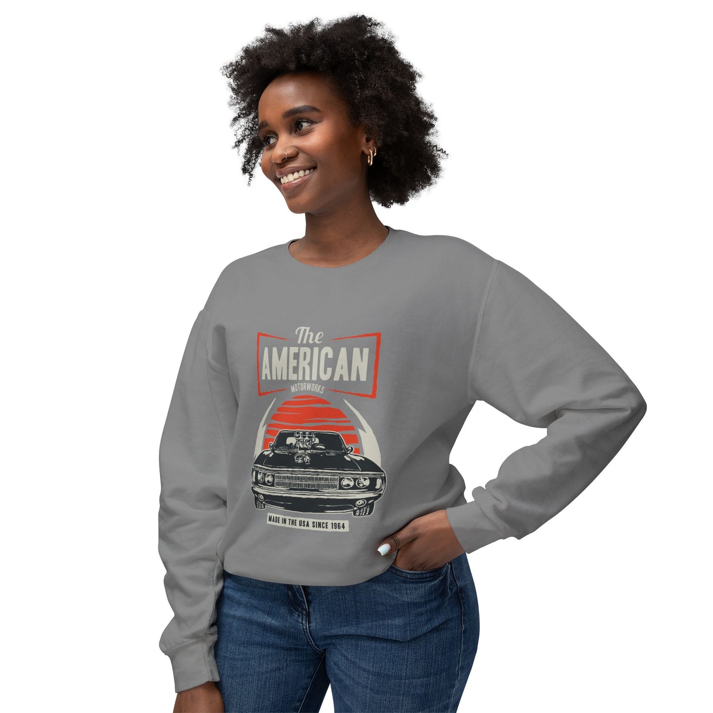 Men's Sweatshirt  "The American Vintage Crewneck" Classic Car Fans