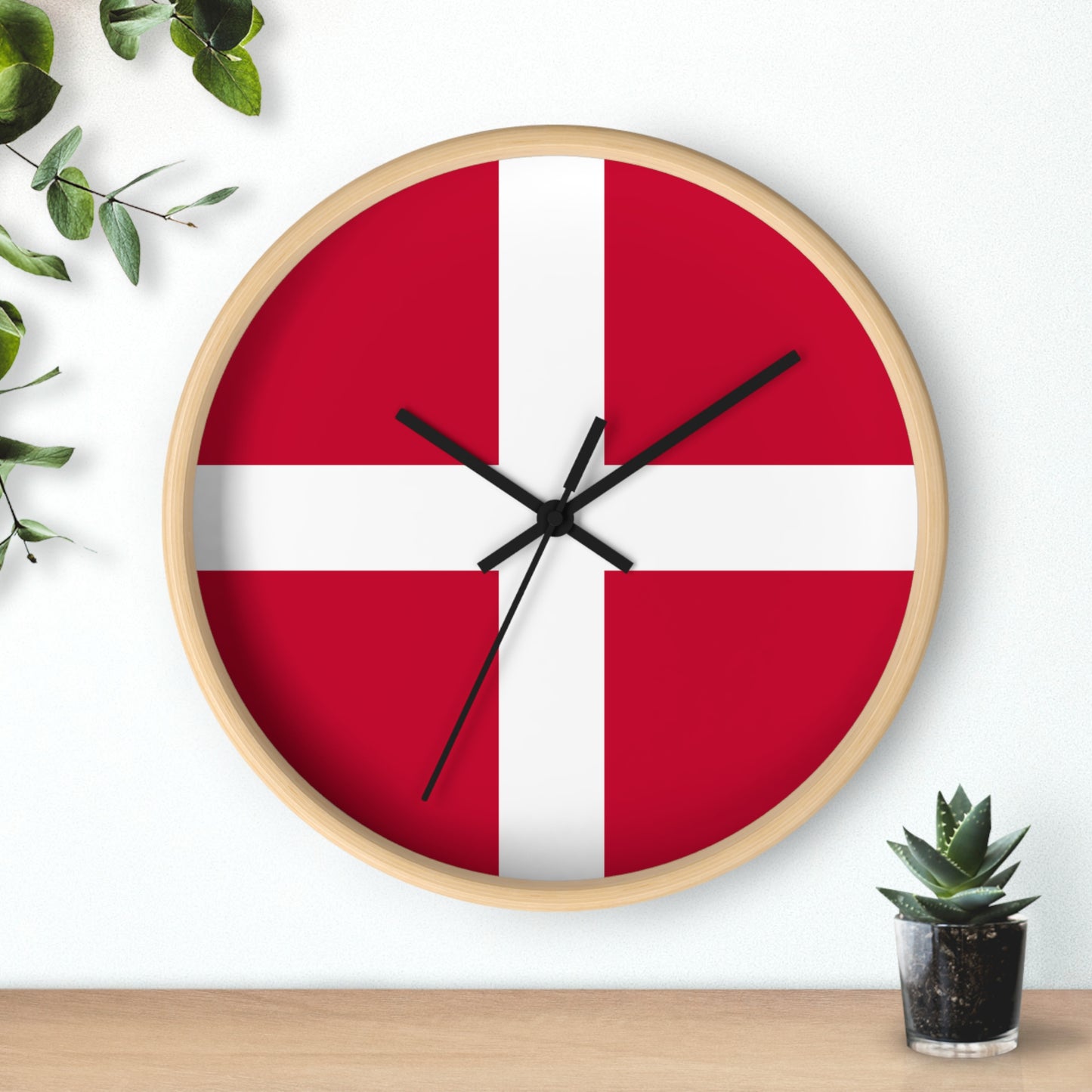 Danish Flag Wall Clock - Timeless Home Decor
