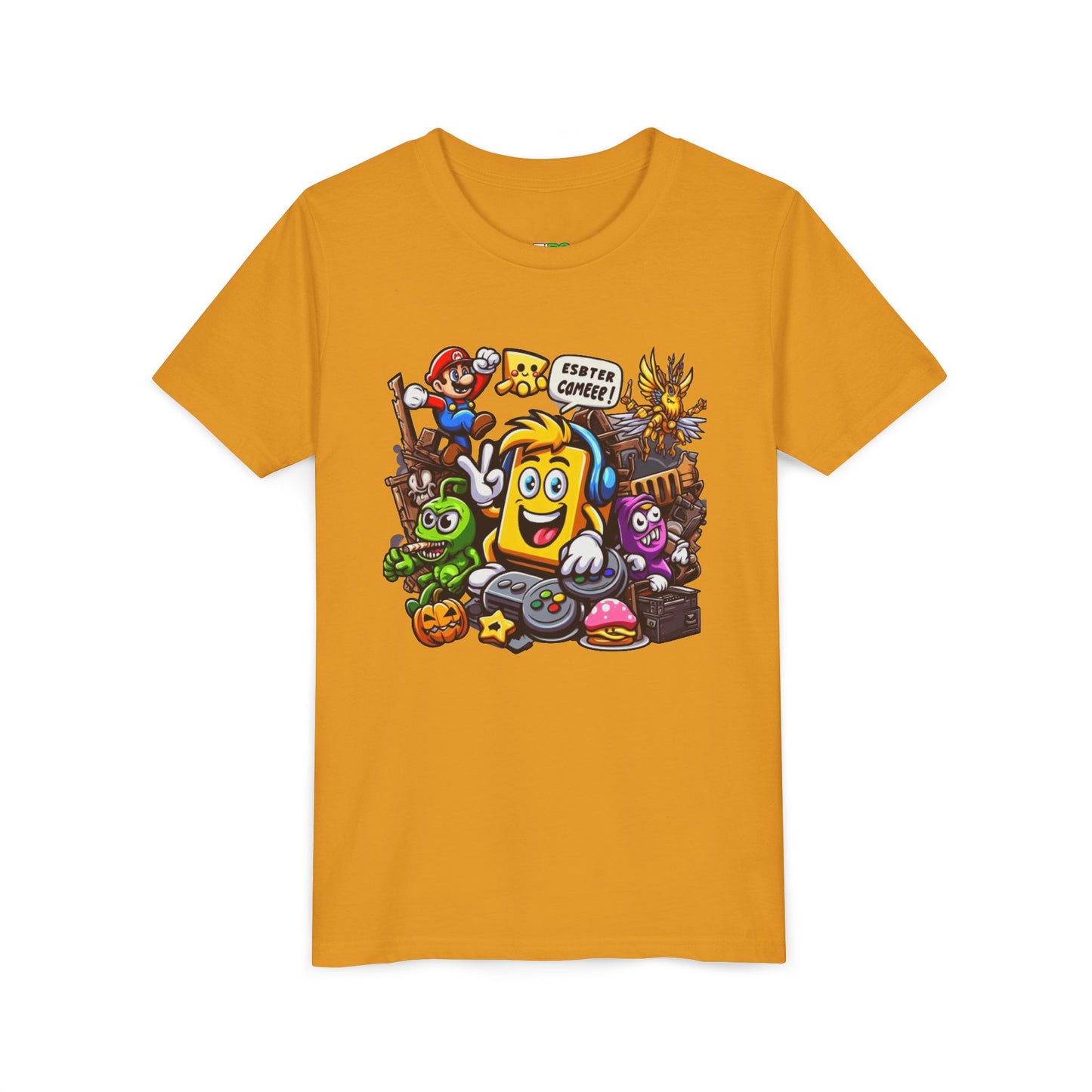 Retro Gamer Youth Short Sleeve Tee – Fun Gaming Characters & Humor