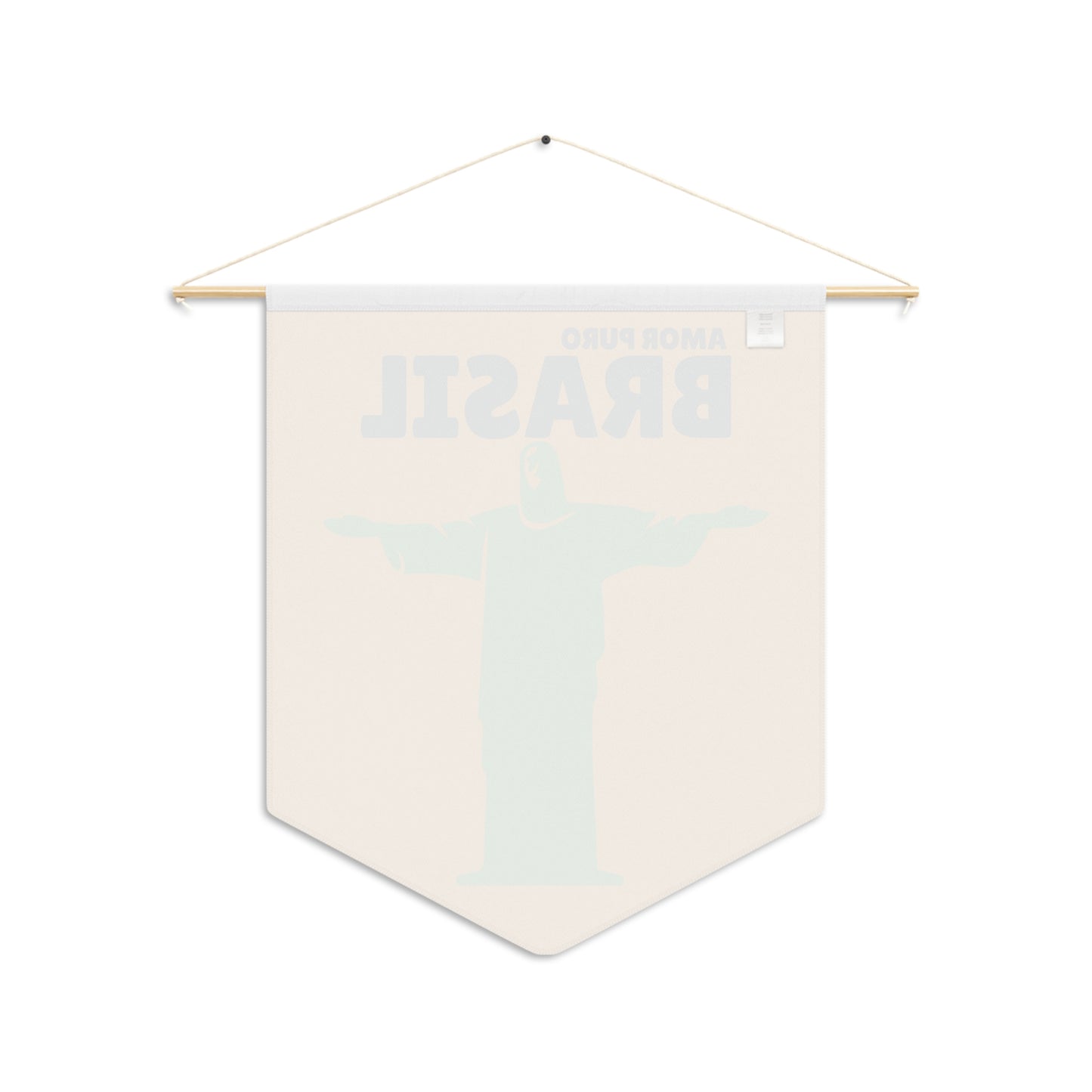 Brazilian Love Pennant - Wall Decor with Christ the Redeemer Design