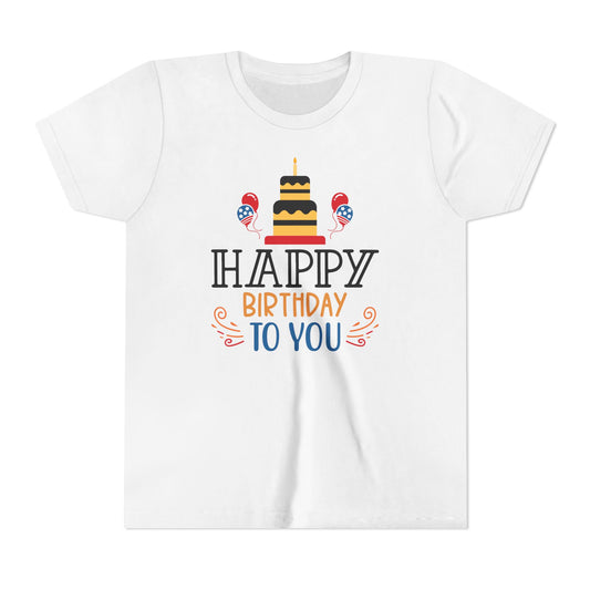 Happy Birthday Youth Short Sleeve Tee