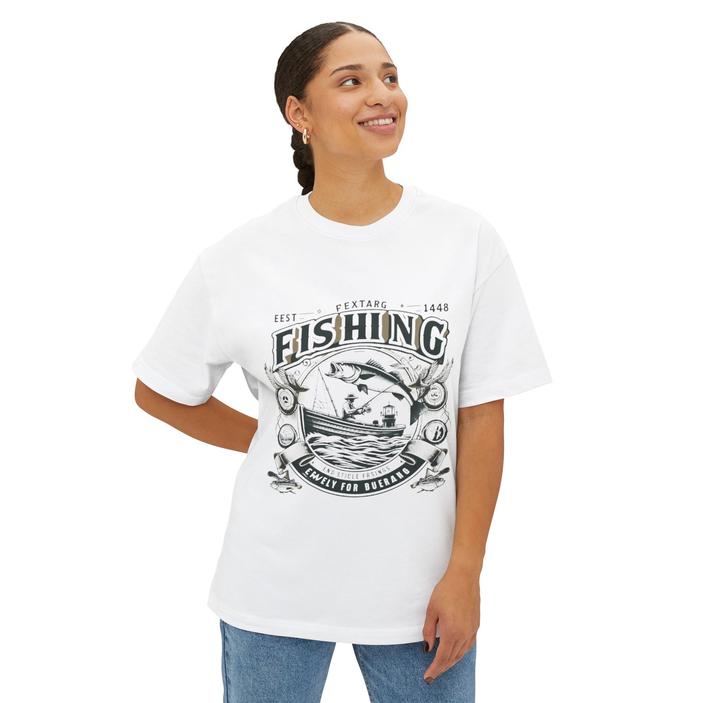 Fishing Lovers Men’s Oversized Tee - Outdoor Adventure T-shirt