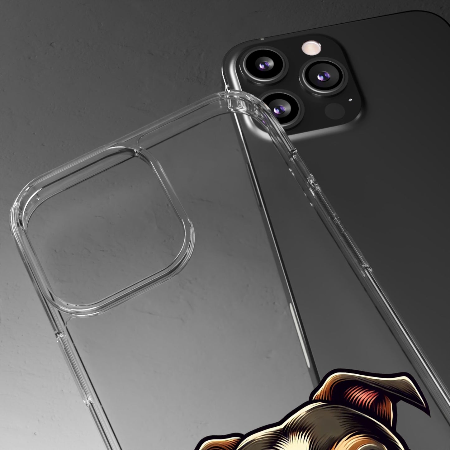 Pit Bull Print Clear Case - Perfect for Pet Lovers