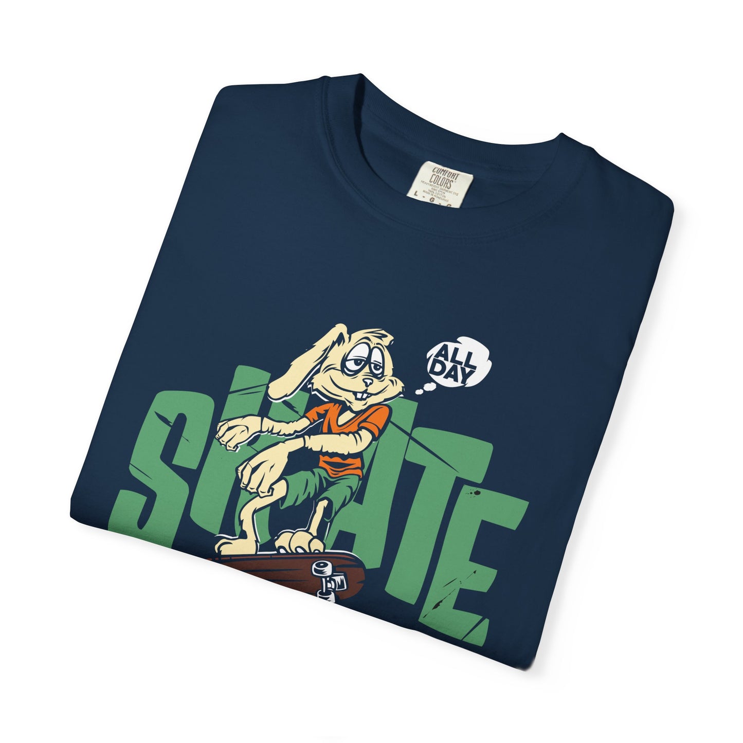 Unisex Trendy T-Shirt "All Day Skate" - Skateboarding Graphic Tee