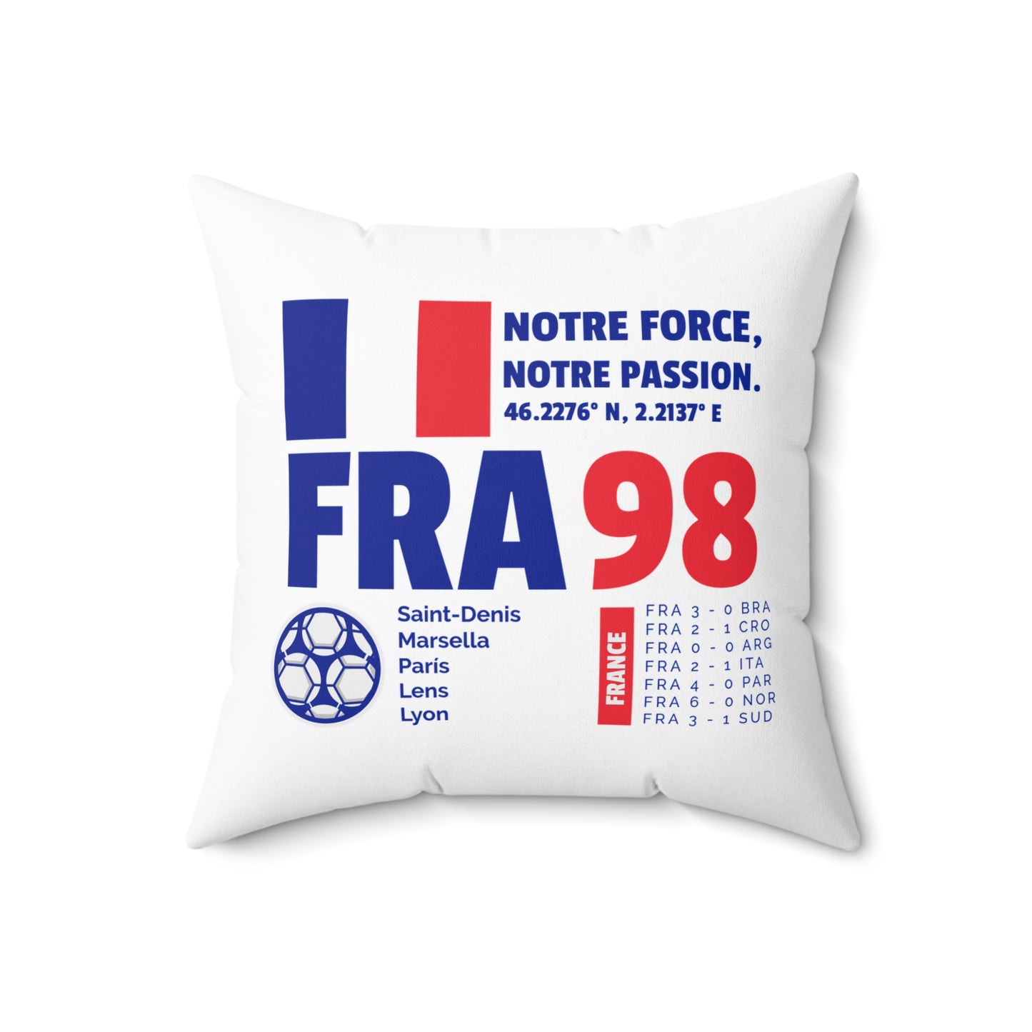 Fan Pillow France Soccer Always Victorious Design