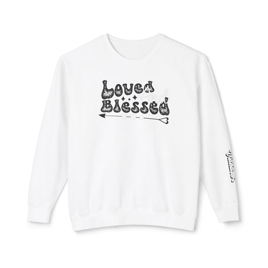 Women Sweatshirt Love And Blessed - Perfect for Valentine's Day Outfit