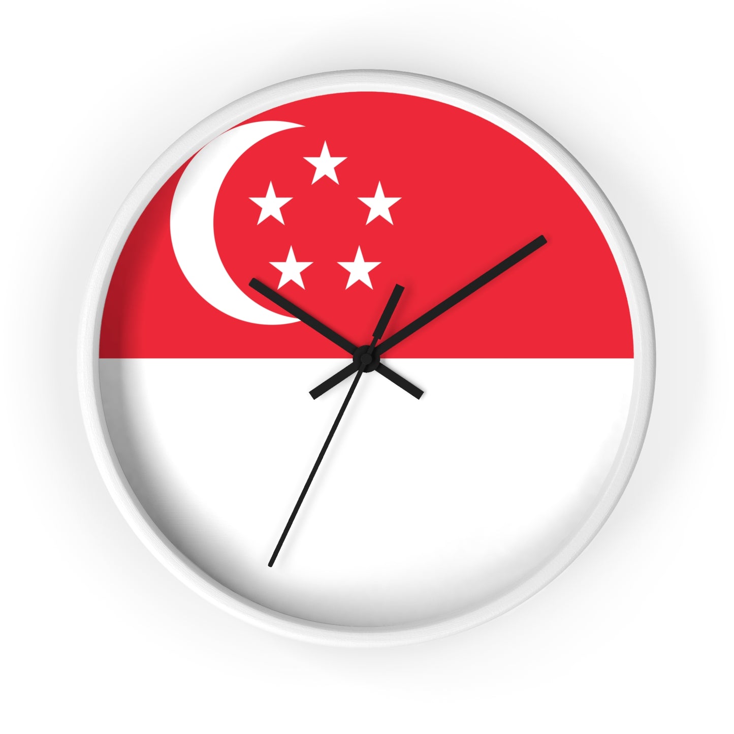 Singapore Flag Wall Clock - Perfect Home Decor for National Day Celebrations