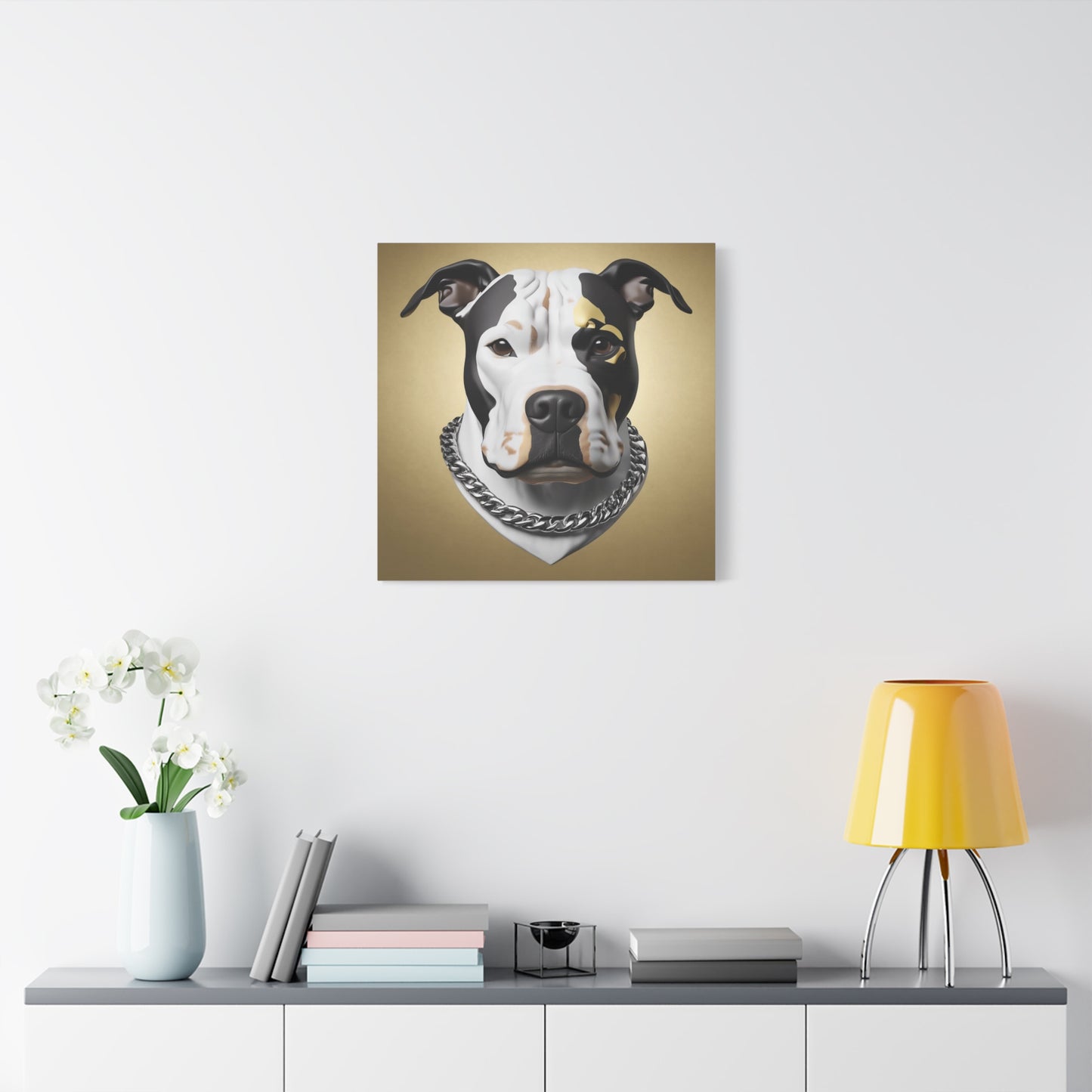 Pit Bull Portrait Canvas Wall Art
