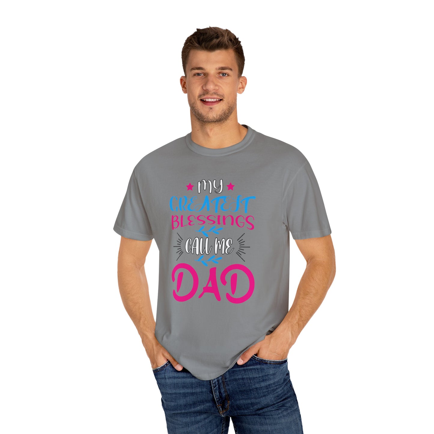 Men's Fatherhood Personalized Blessings T-Shirt