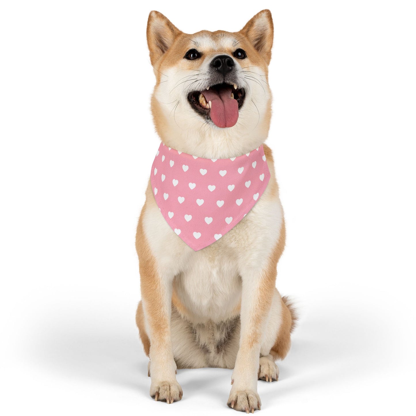 Love Heart Pattern Pet Bandana Collar for Dogs
