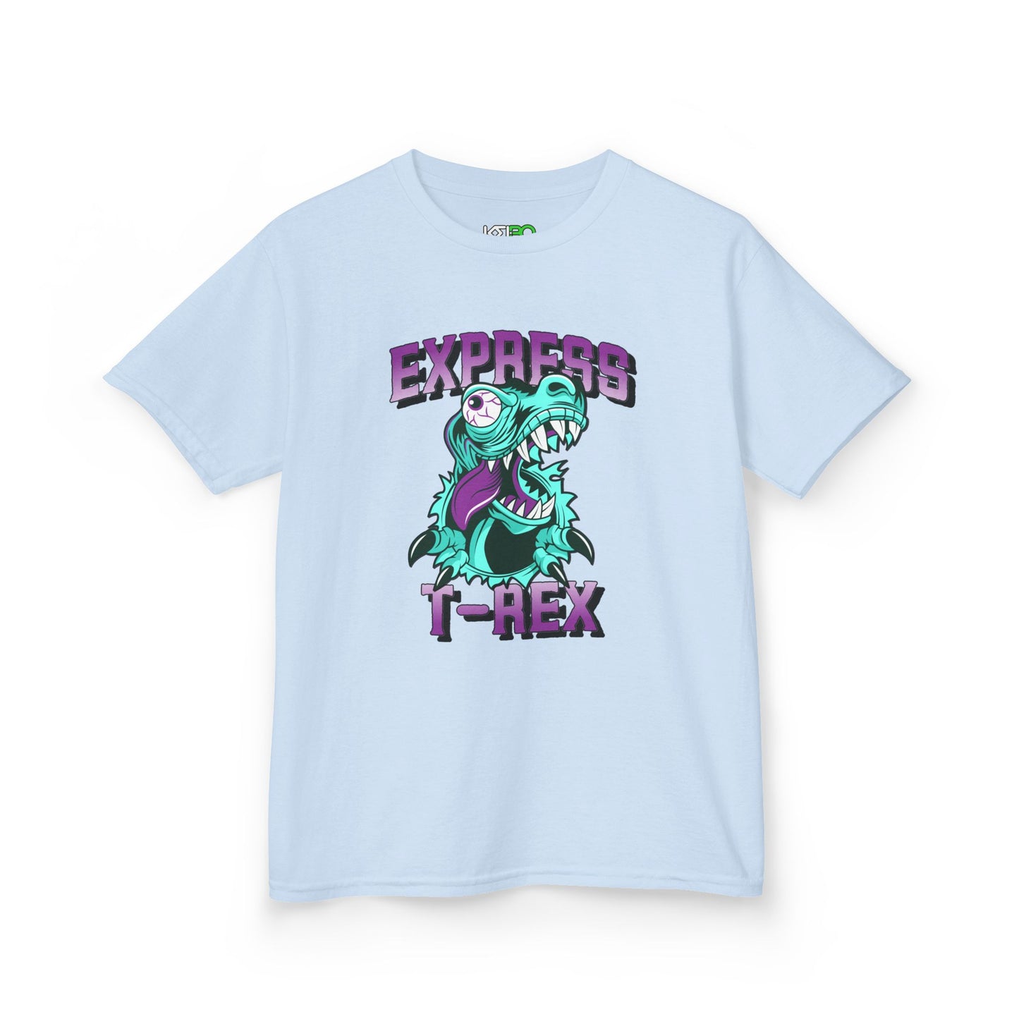 Express T-Rex Kids Heavy Cotton T-shirt for Boys - Fun Dinosaur Graphic Shirt