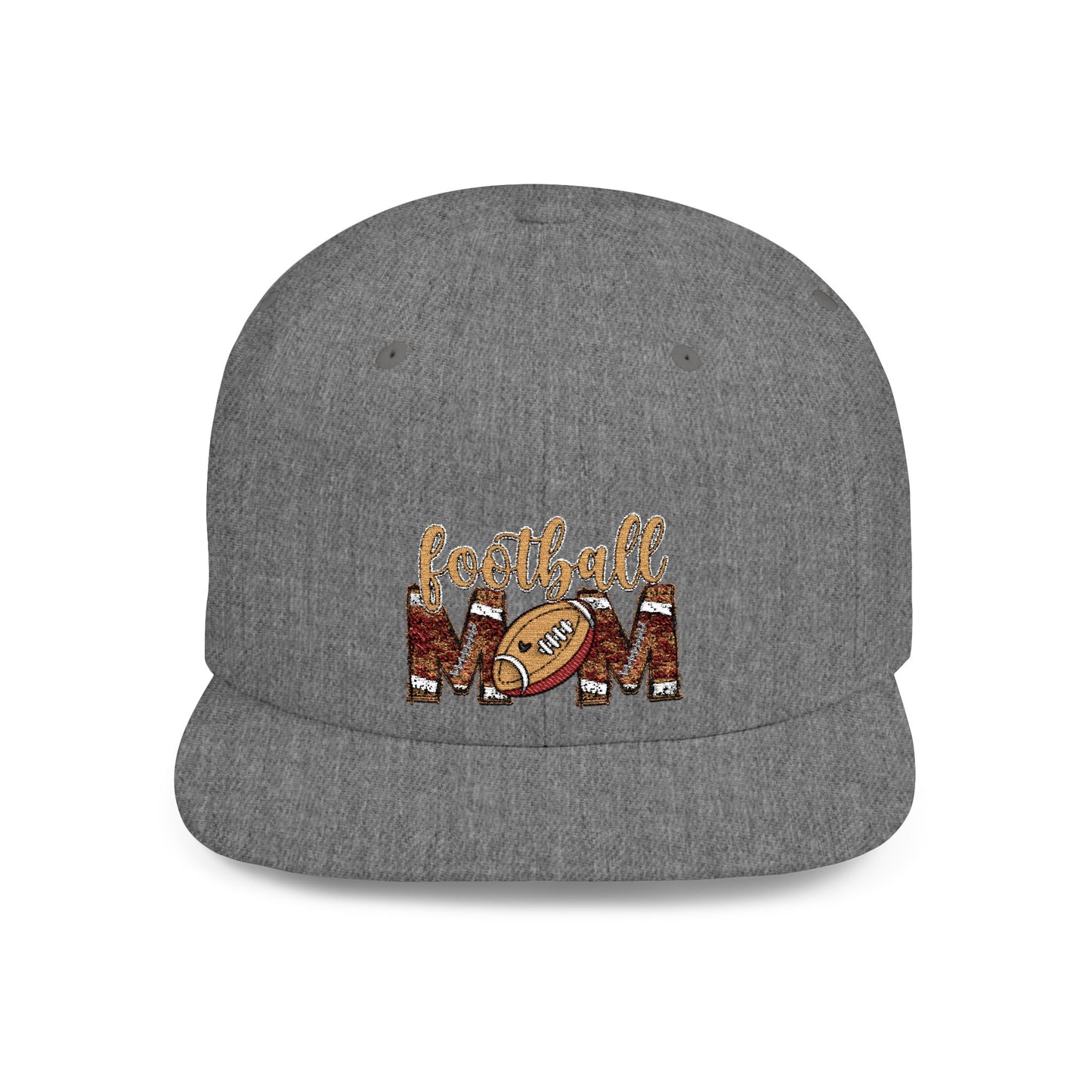 Women's Flat Snapback Cap Football Mom – Ideal Gift for Sports Moms