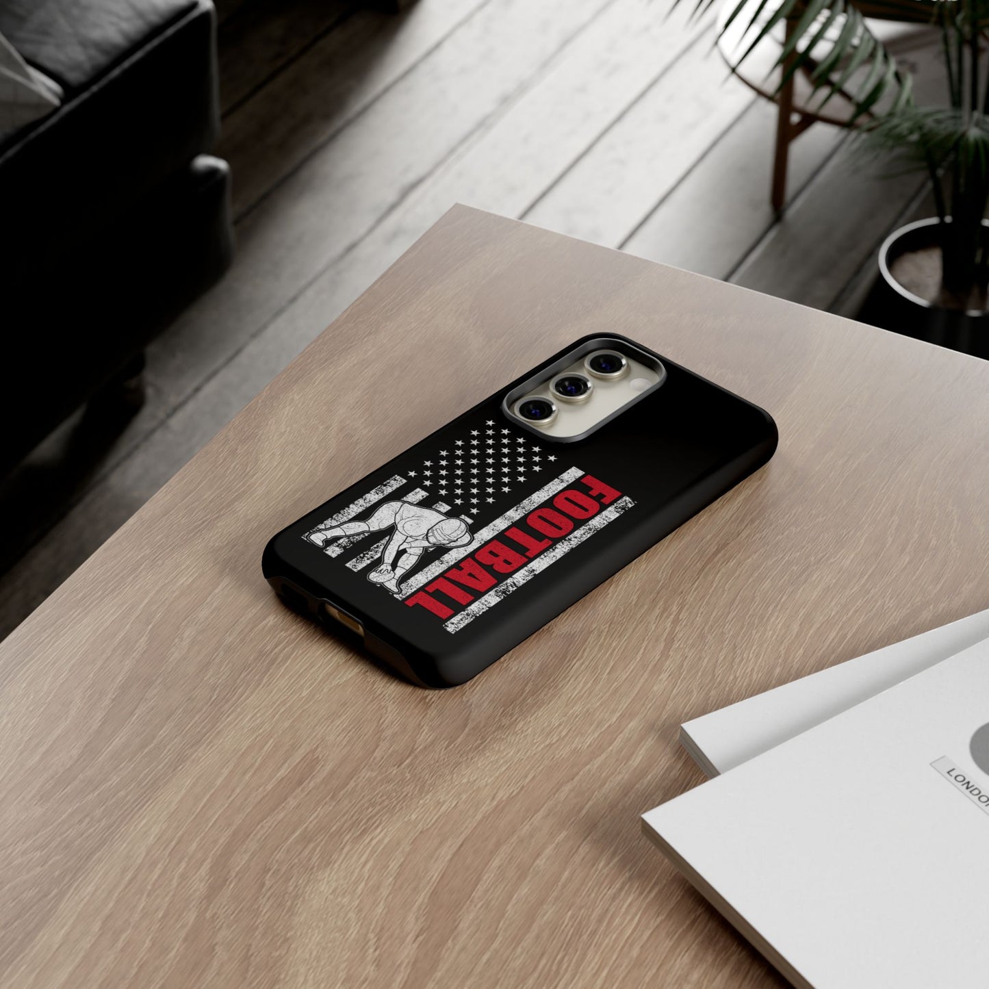 Football American Flag Phone Case - Tough Cases for Fans