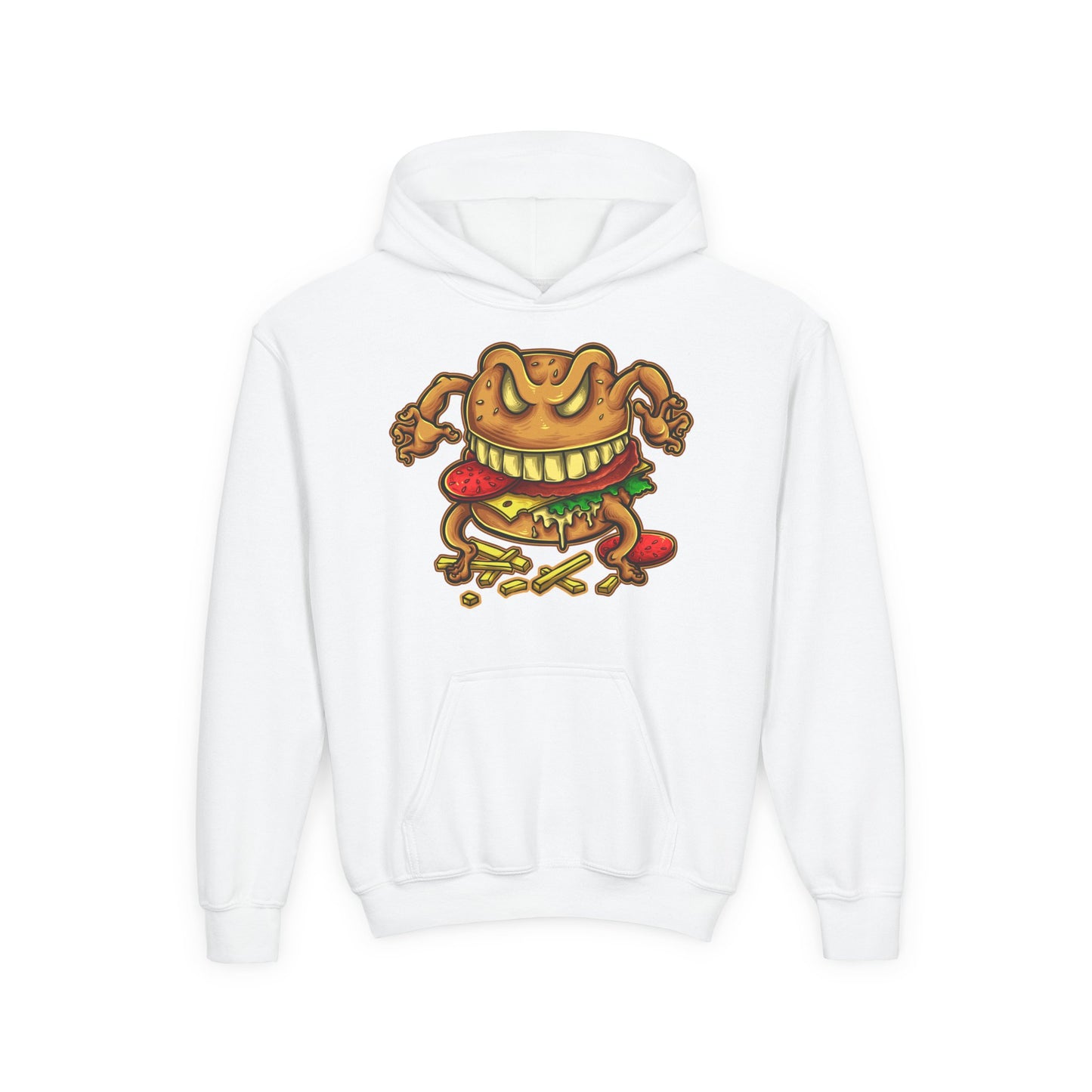 Funny Frog Burger Youth Hoodie
