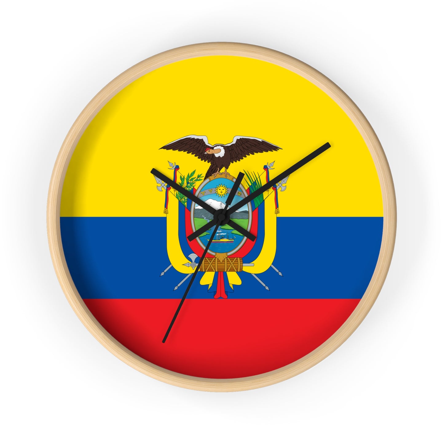 Ecuador Flag Wall Clock - Stylish Timepiece for Home & Office Décor