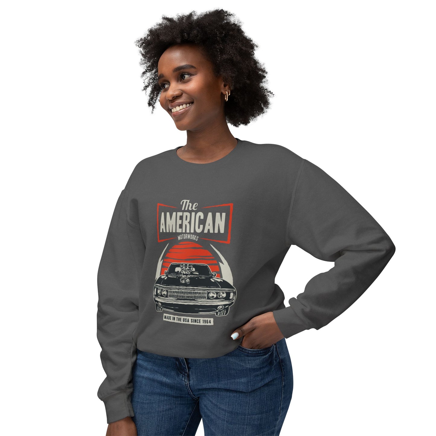 Men's Sweatshirt  "The American Vintage Crewneck" Classic Car Fans