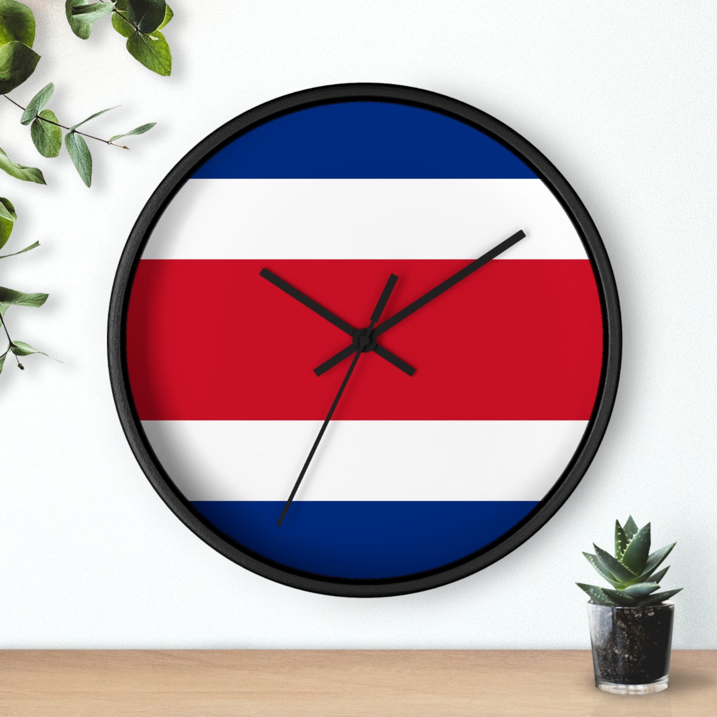Costa Rica Flag Wall Clock - Stylish Home Decor for Travelers and Sports Fans