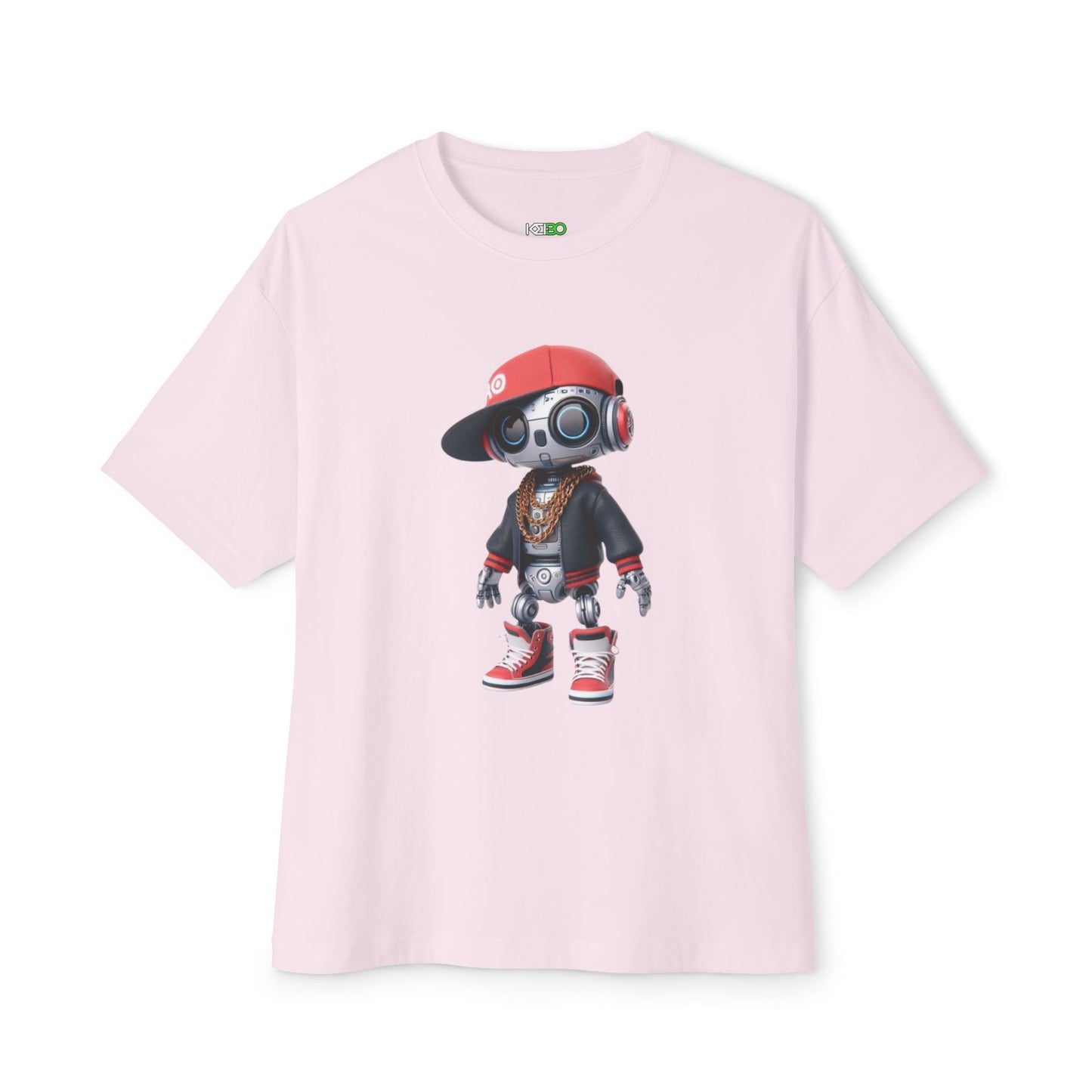 Street Art Robot Oversized Boxy Tee – Hip-Hop Streetstyle T-Shirt