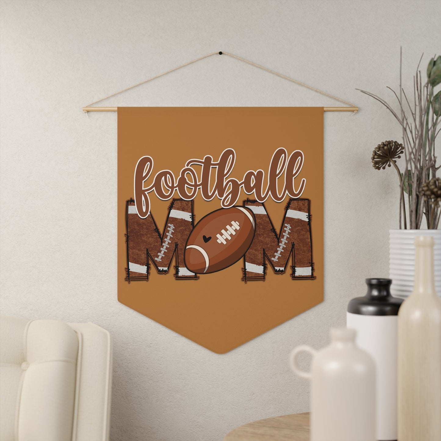 Football Mom Pennant Great for Game Day or Mother's Day