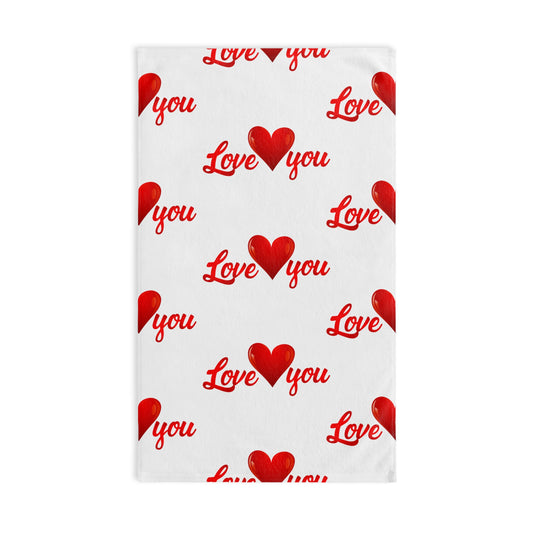 Romantic Love You Hand Towel - Perfect for Valentine's Day