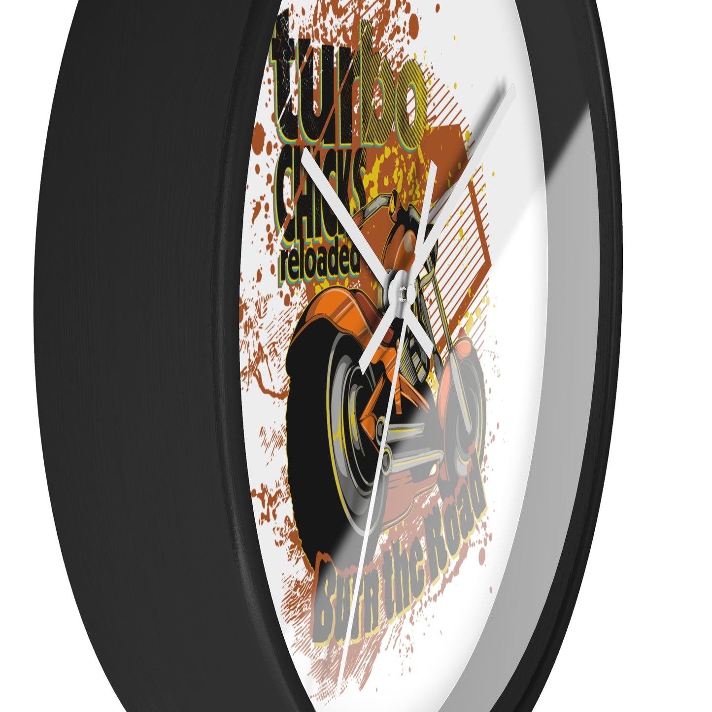 Turbo Bikes Wall Clock - Burn the Road Decor for Motorcycle Enthusiasts