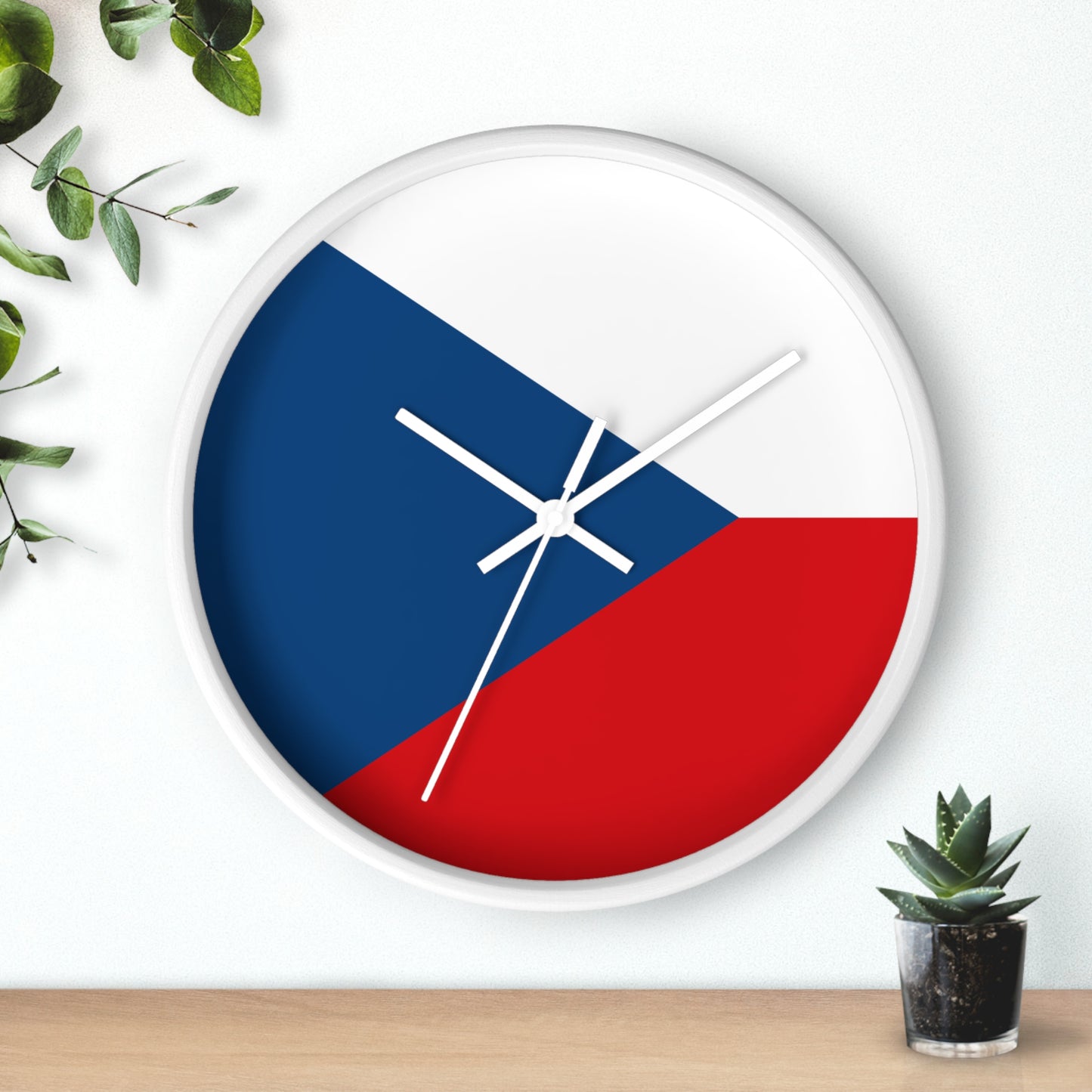 Czech Republic Flag Wall Clock - Stylish Home Decor for Proud Patrons