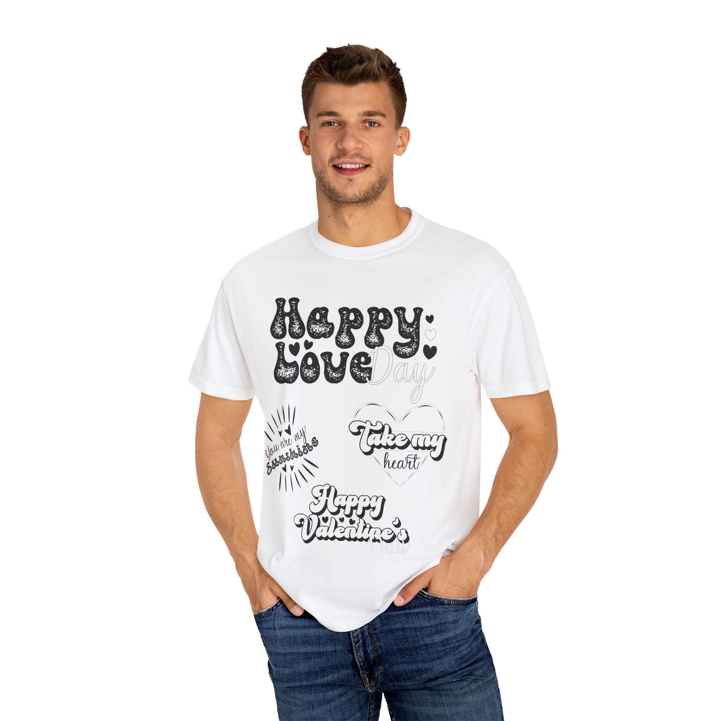 Women Graphic T-Shirt Happy Love Day for Valentine's Day