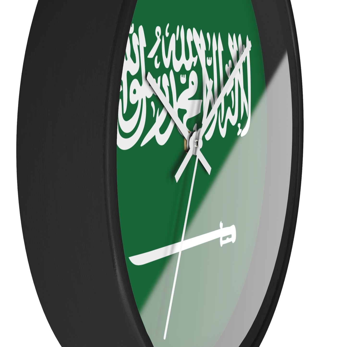 Saudi Arabian Flag Wall Clock - Elegant Timepiece for Home Decor