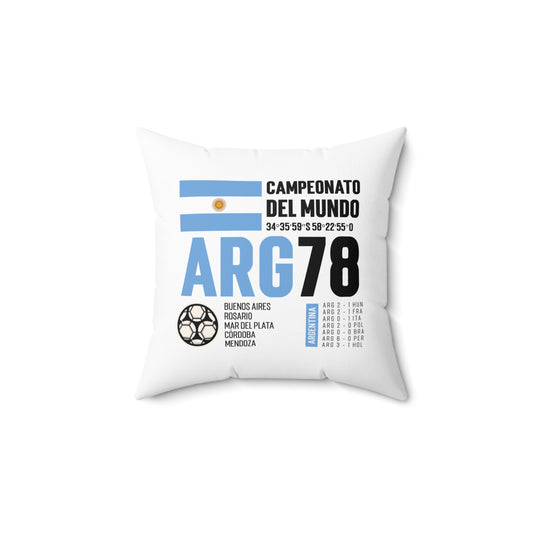 Pillow Argentina Soccer Home Decor Vintage World Cup 78