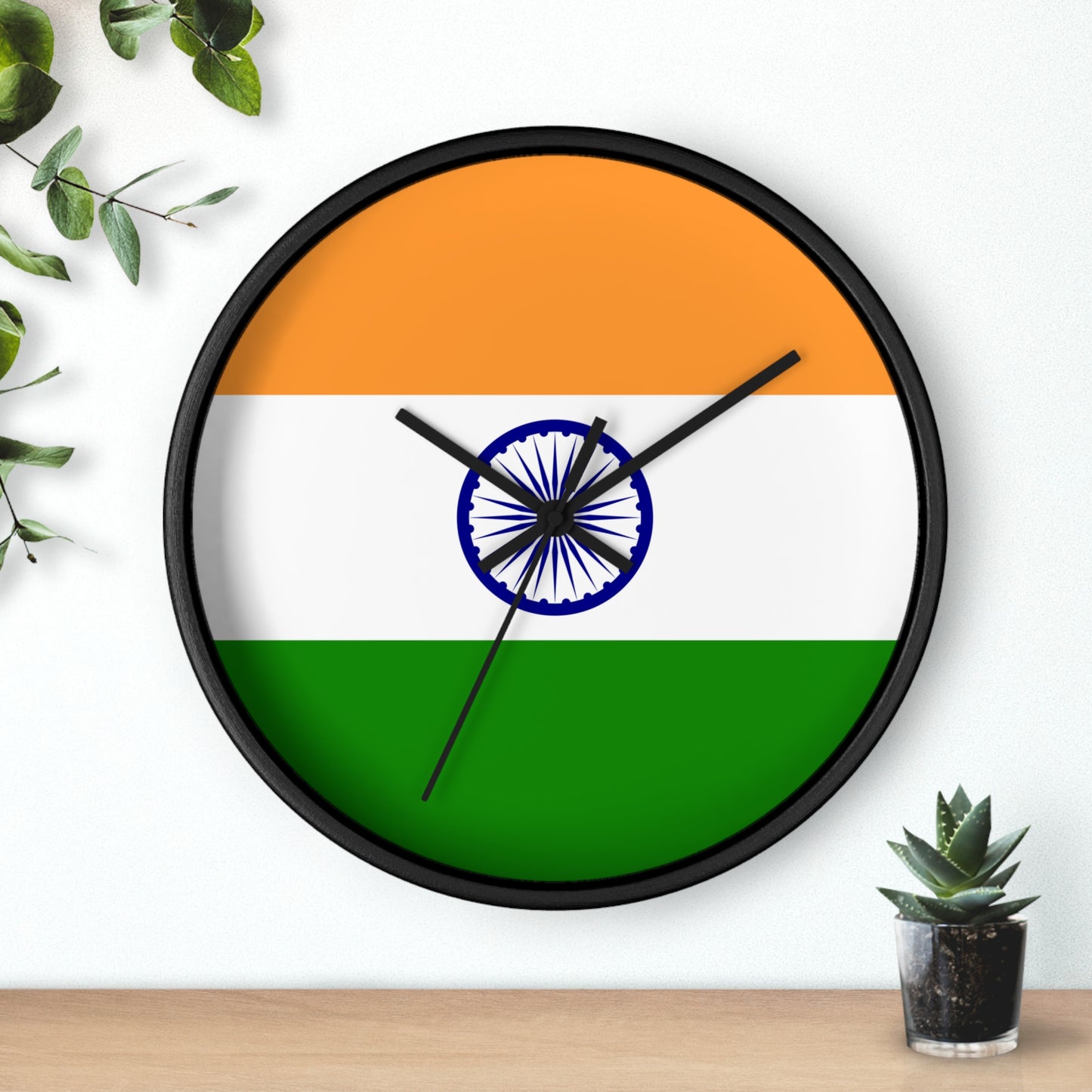 Indian Flag Wall Clock - Vibrant Home Decor for Patriotism and Celebrations