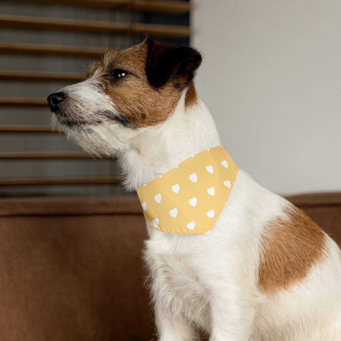 Love Heart Pattern Pet Bandana Collar for Dogs