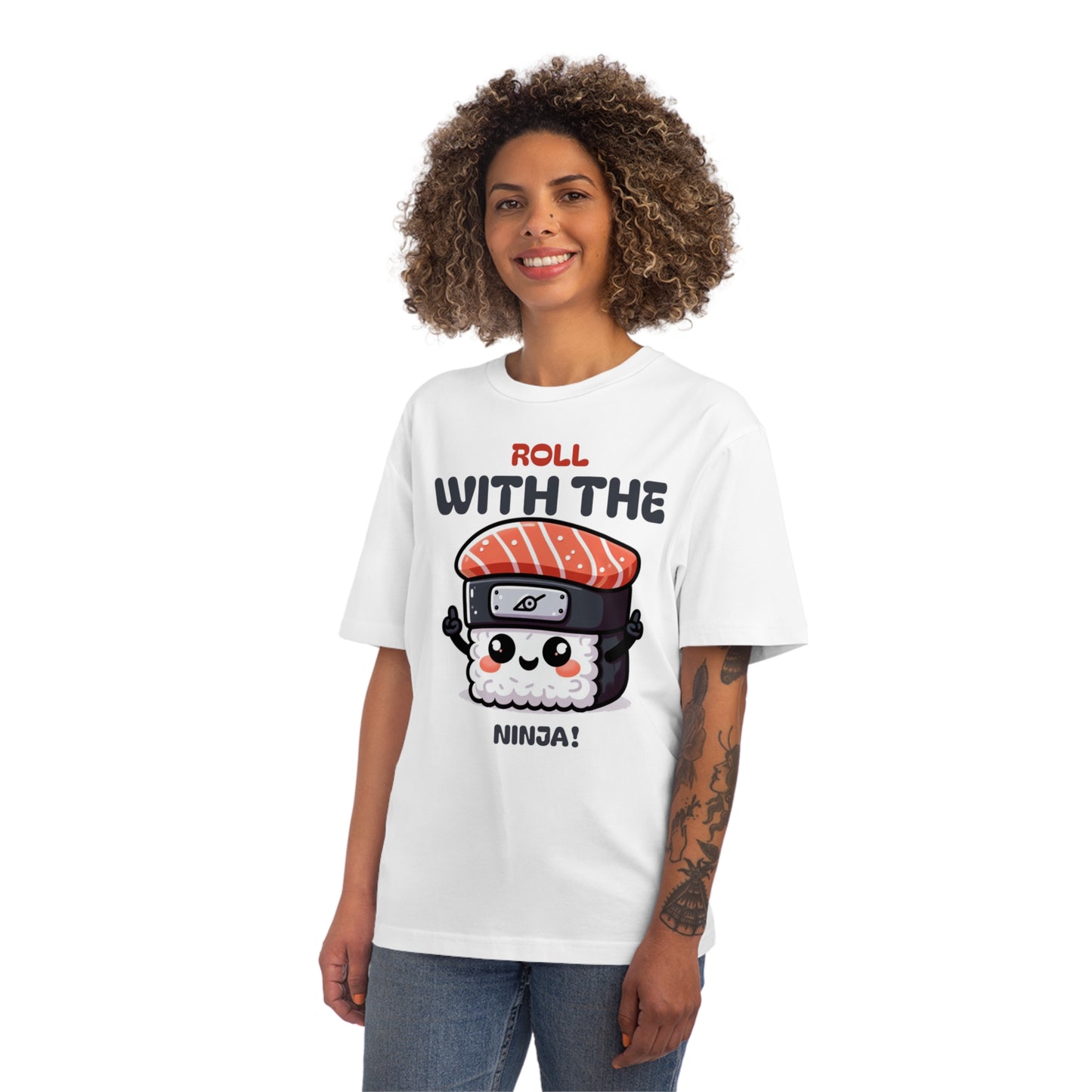 Cute Sushi Ninja Women's T-Shirt | Roll with the Ninja