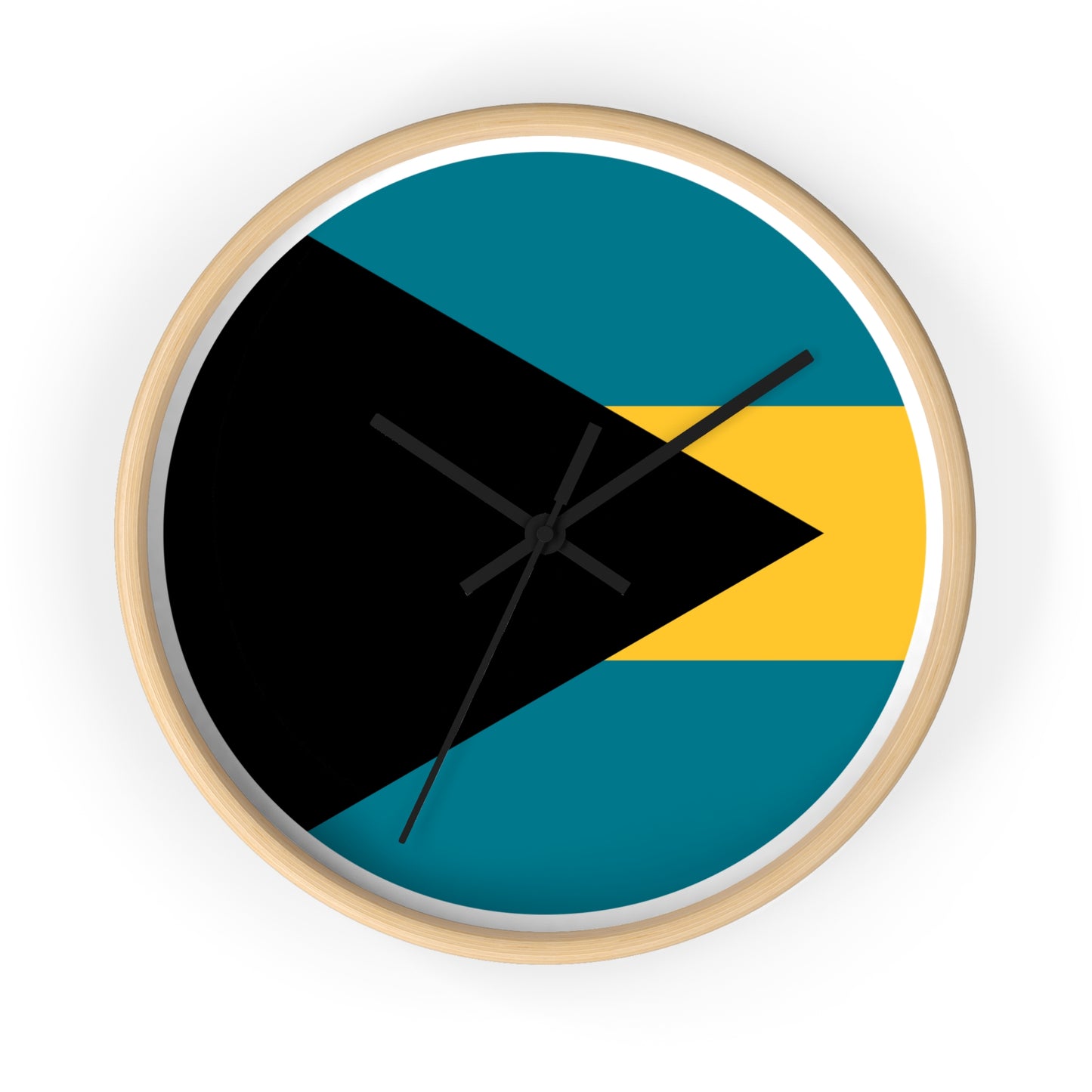 Bahamas Flag Wall Clock - Modern Home Decor for Beach Lovers