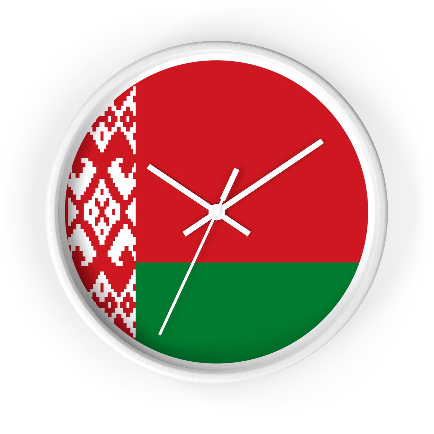 Belarusian Pride Wall Clock - Stylish Home Decor with National Colors