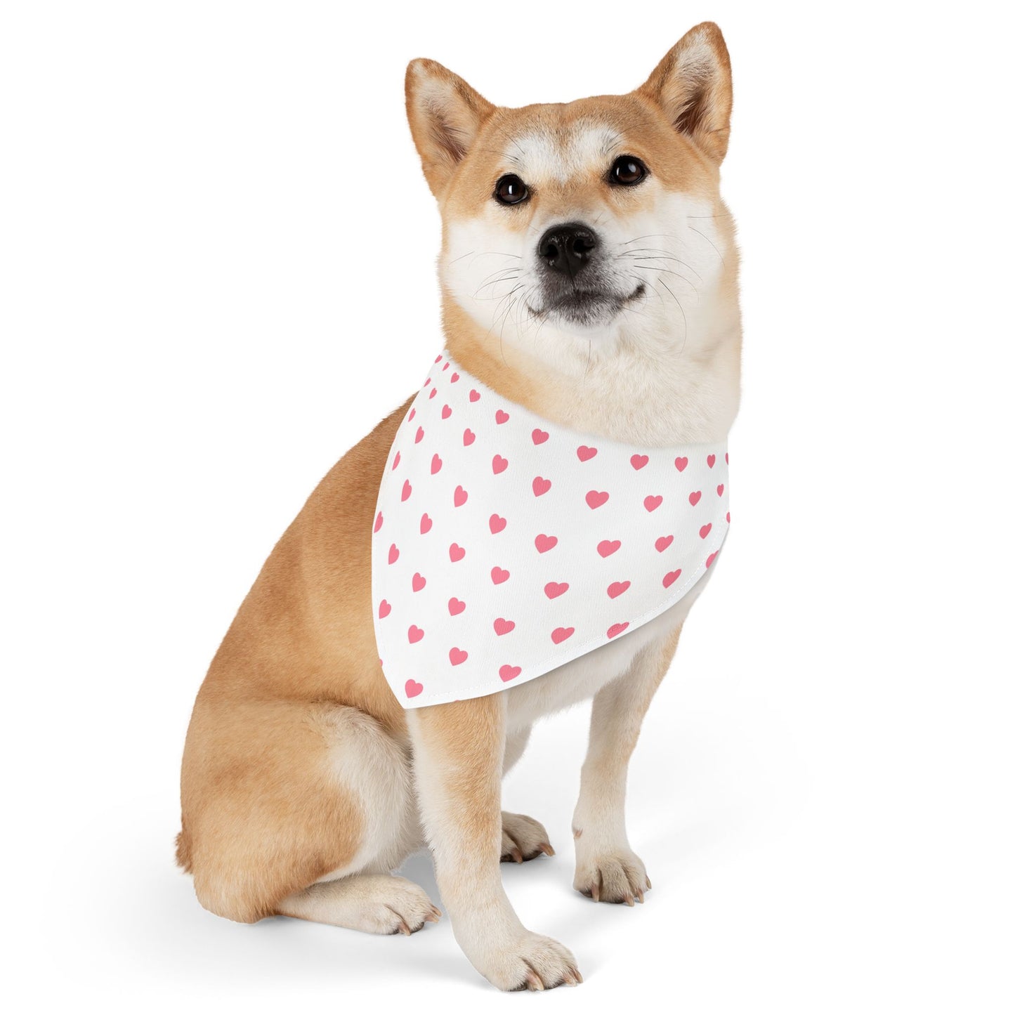 Love Heart Pattern Pet Bandana Collar for Dogs
