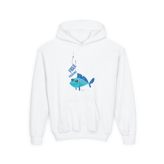 Fun & Playful Youth Hoodie for Boys -  Fishing Hook 'Free Me'