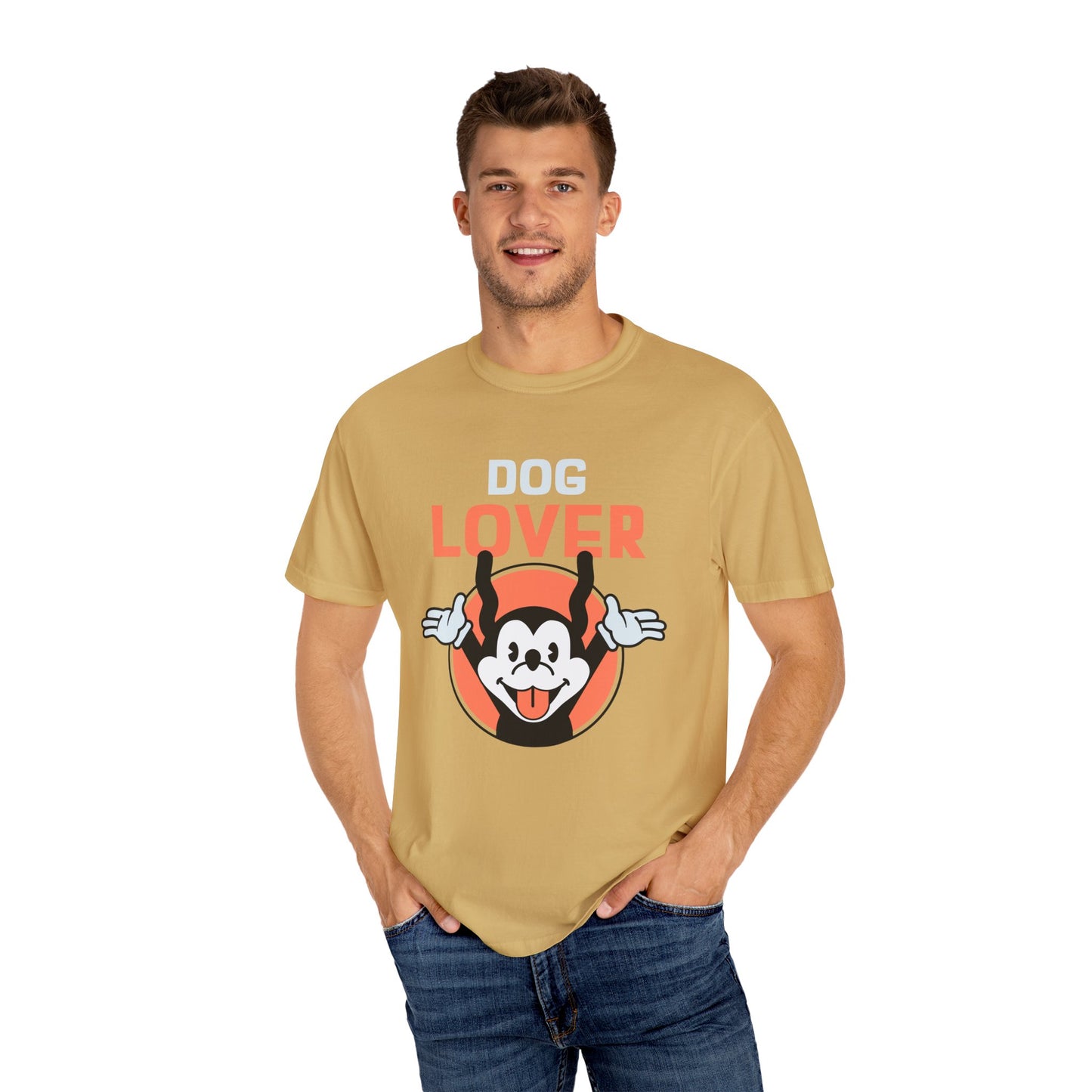 Men Dog Lover Garment-Dyed T-Shirt