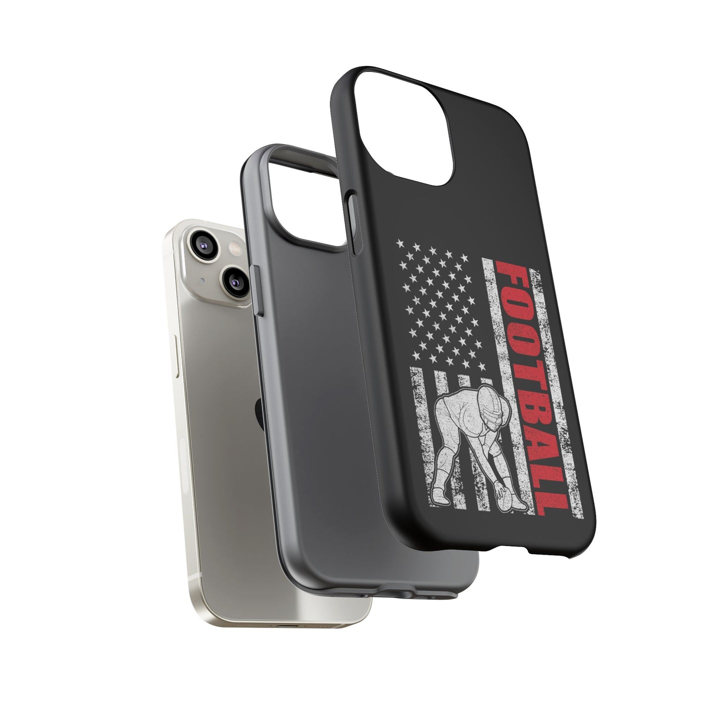 Football American Flag Phone Case - Tough Cases for Fans