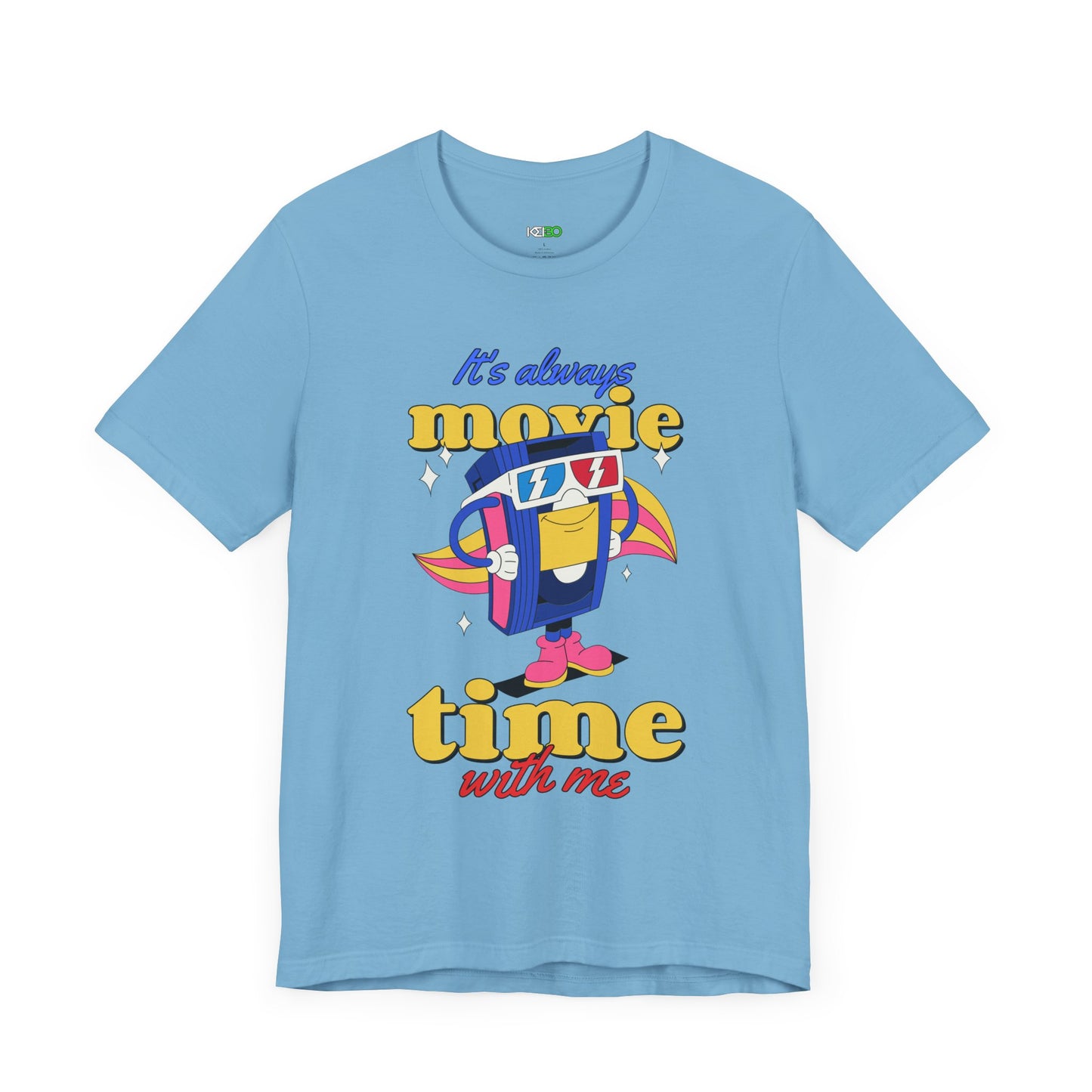 Movie Time Men's Jersey Tee - Fun Graphic T-Shirt for Film Lovers