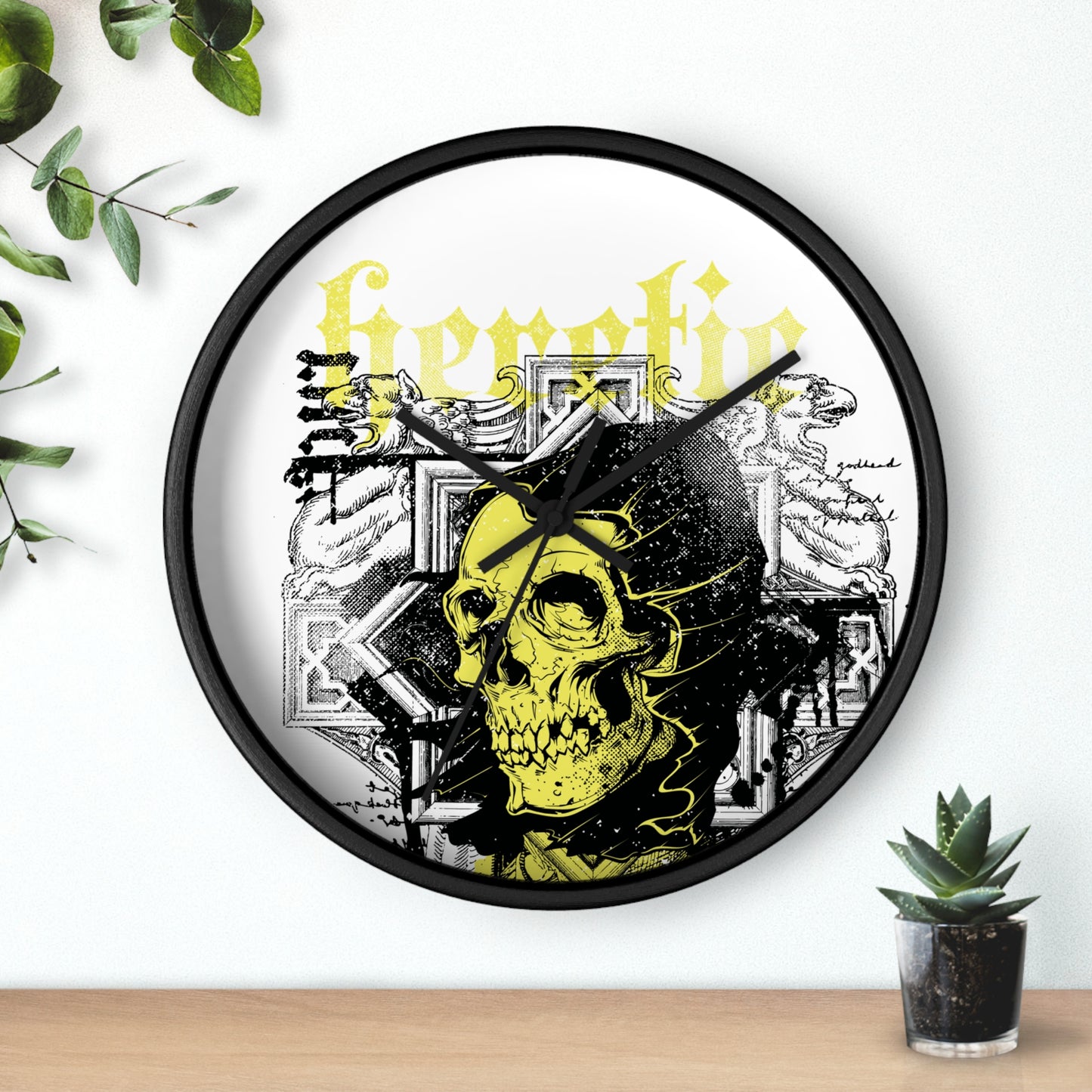 Heretic Skull Wall Clock - Unique Modern Decor for Edgy Spaces