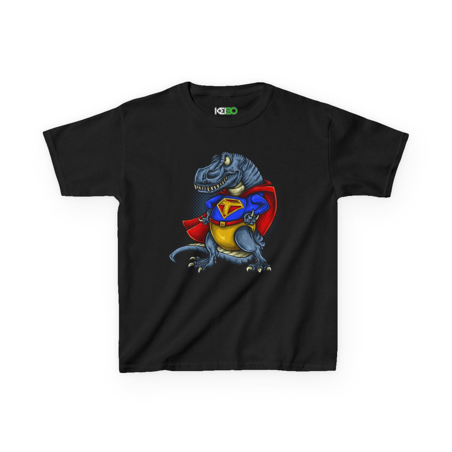 Superhero Dino Kids Heavy Cotton Tee - Fun and Playful Kids Apparel