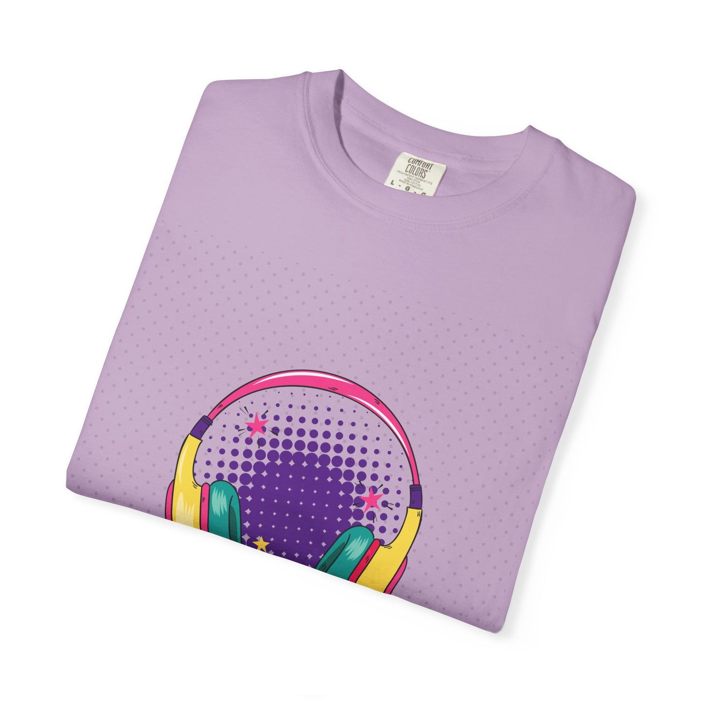 Cool Vibes Unisex Garment-Dyed T-Shirt with Headphones Graphic