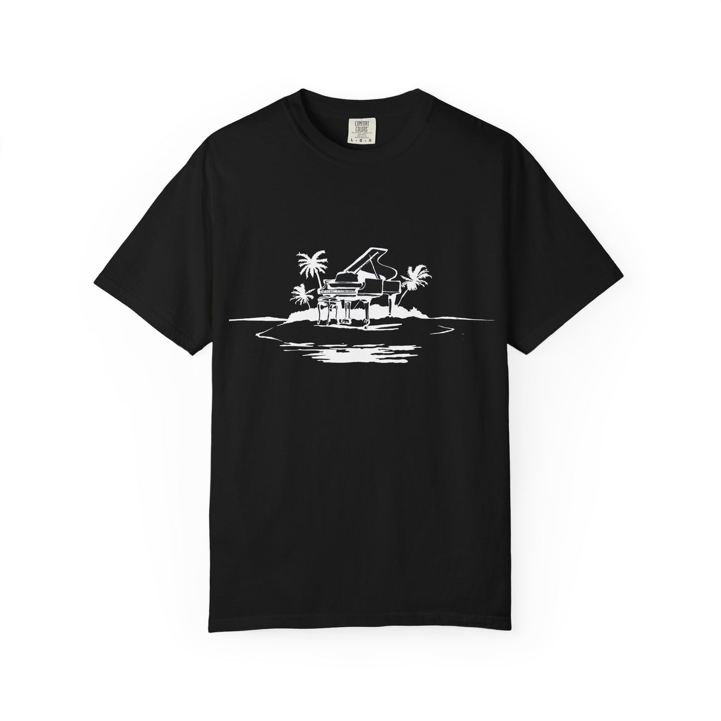 Tropical Piano Vibes T-Shirt - Music Lover's Paradise
