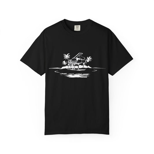 Tropical Piano Vibes T-Shirt - Music Lover's Paradise