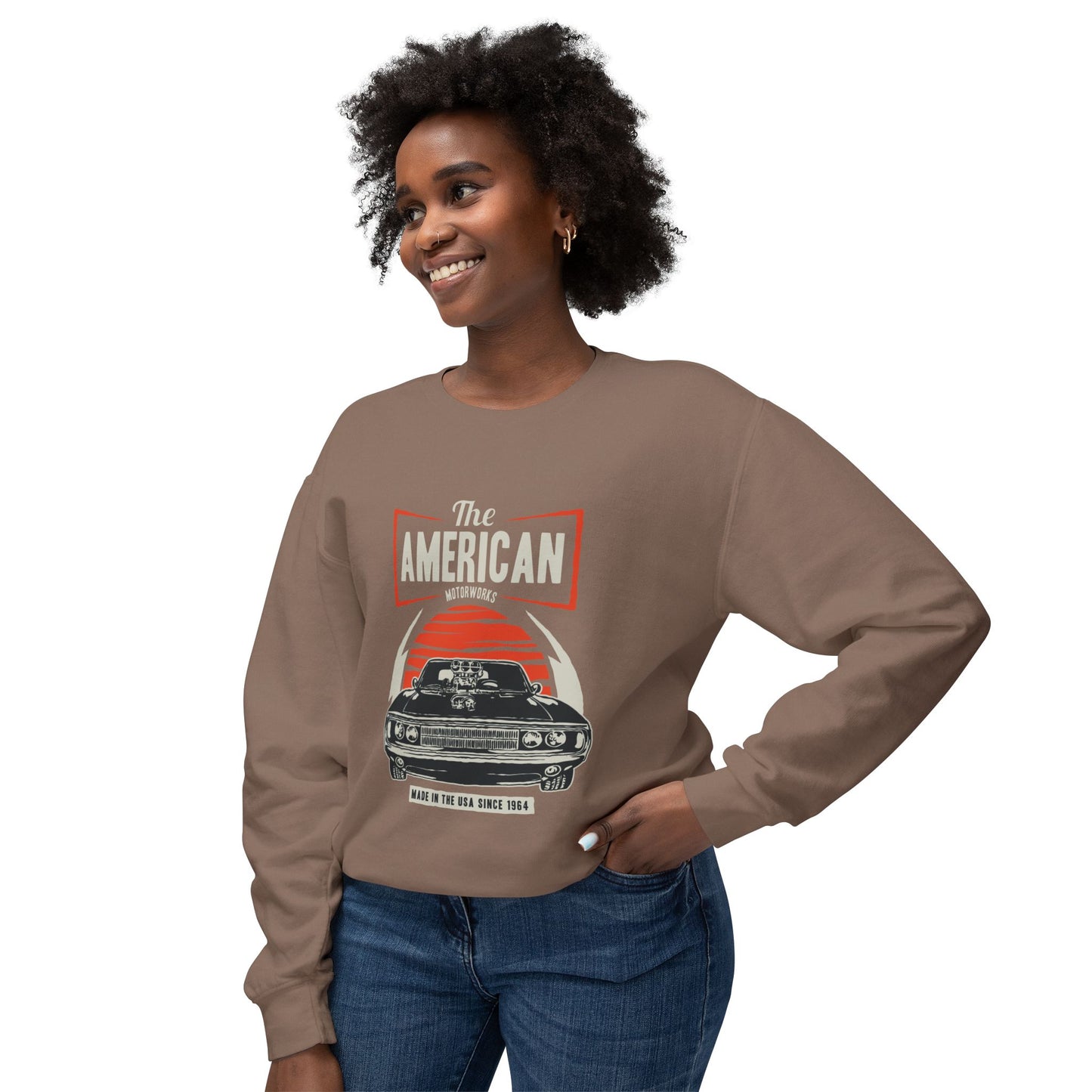 Men's Sweatshirt  "The American Vintage Crewneck" Classic Car Fans