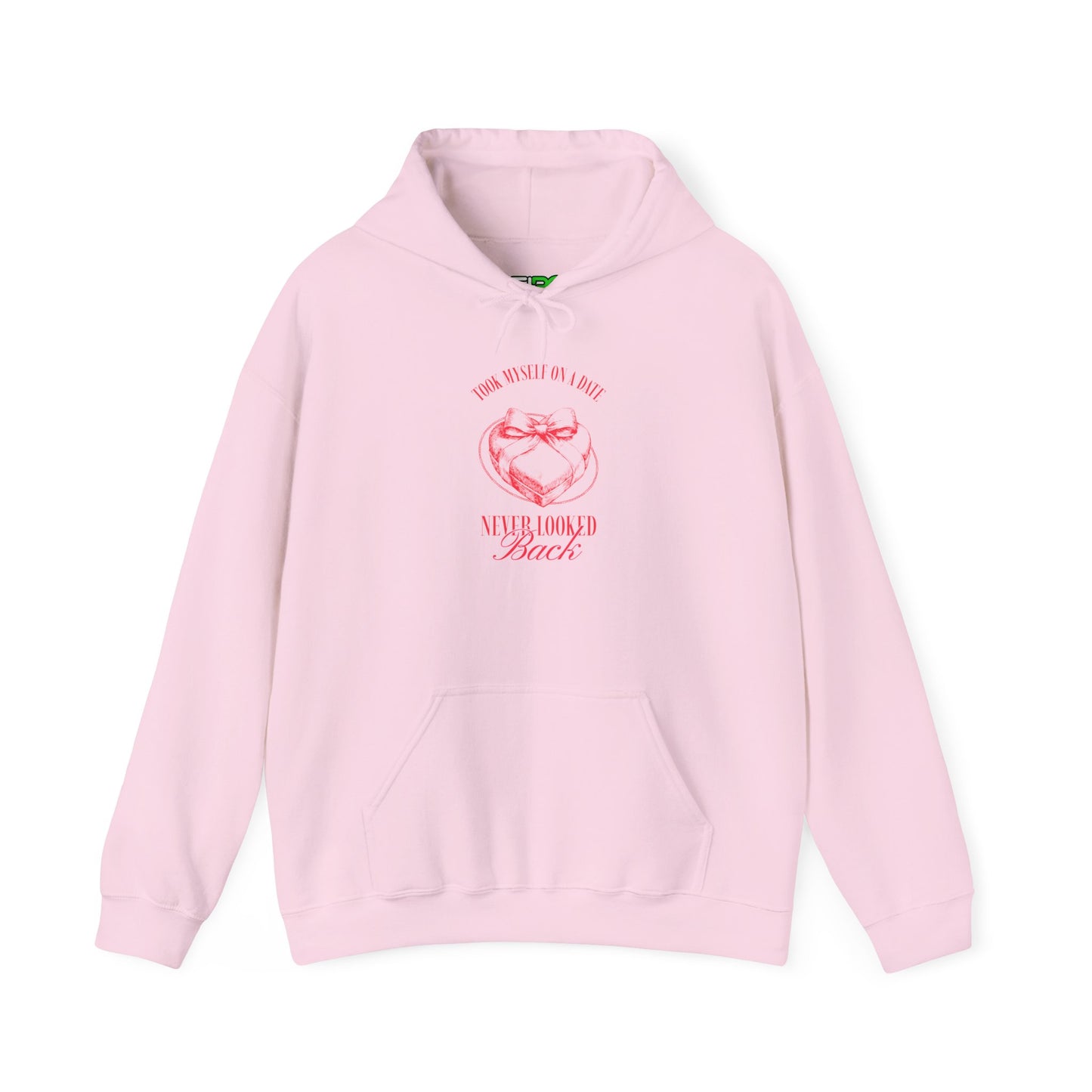 Motivational Unisex Hooded - "Never Looked Back" Valentine's Day Vibe